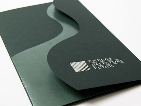 EIF invitation with die-cut and foil embossing