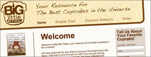 Big little Cakes website
