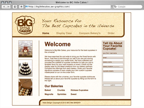 Big little Cakes - homepage